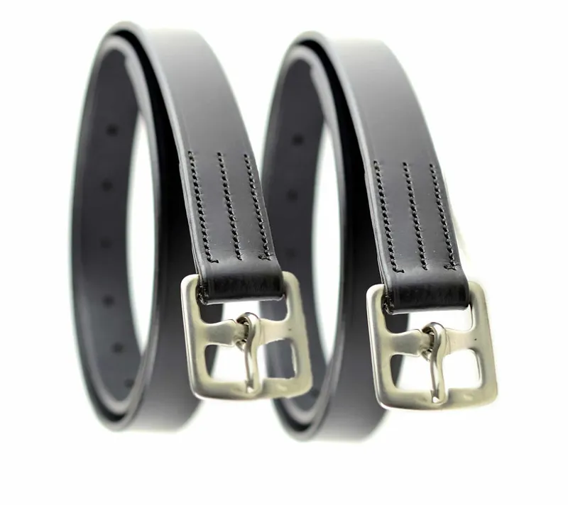 Dever Ascot Junior Stirrup Leathers 7/8In 44In Black-3